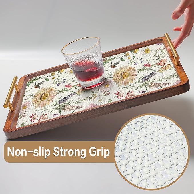 Floral Drawer and Shelf Liner for Kitchen Cabinets Non-Adhesive Drawer Liner - Image 8