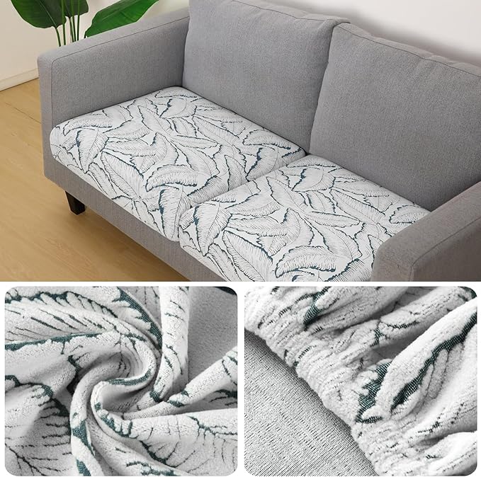 Fuloon Seat Cushion Covers, Stretch Couch Slipcovers Sofa Cushion Protective - Image 2