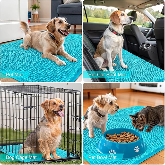 OLANLY Dog Door Mat for Muddy Paws 36x24, Absorbs Moisture and Dirt, Absorbent - Image 7