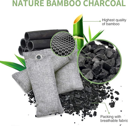 6 Pack Bamboo Charcoal Air Purifying Bag, Activated Charcoal Bags Odor Absorber - Image 2