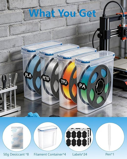 Filament Storage Box 4 Pack for 3D Printer Filament Storage Container Portable - Image 7