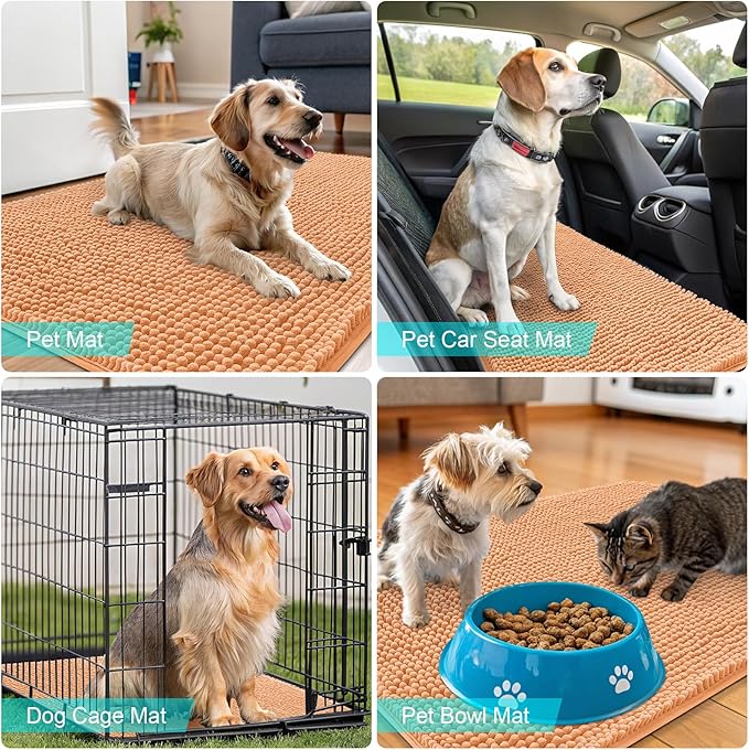 OLANLY Dog Door Mat for Muddy Paws 54x24, Absorbs Moisture and Dirt, Absorbent - Image 7