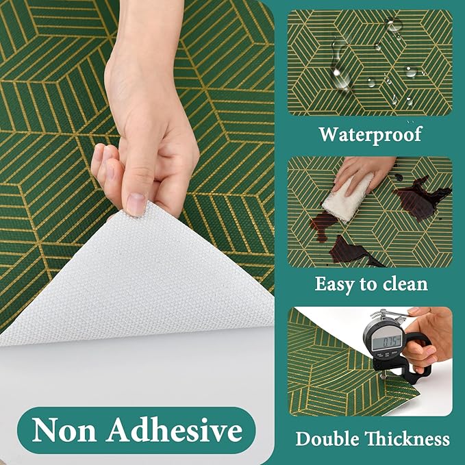 Shelf Liners for Kitchen Cabinets 17.5in x 30FT, Non Adhesive Cabinet Liner - Image 3
