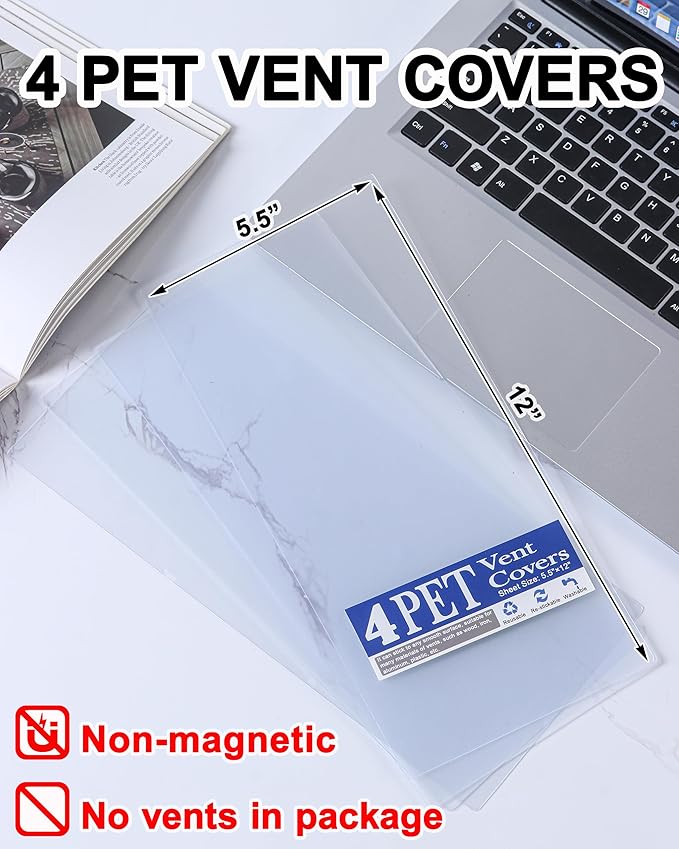 4 Pack PET Vent Covers with Nano Adhesive, 5.5" X 12" - Image 2