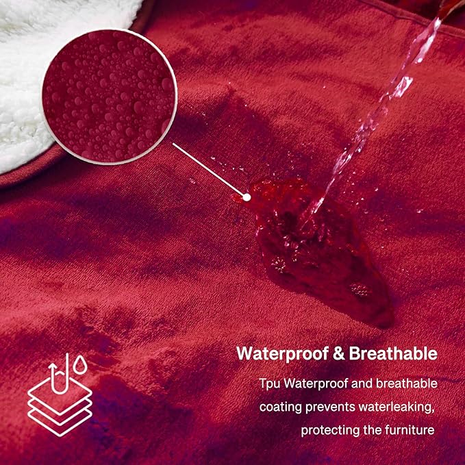 Waterproof King Size Blankets for Bed 80'' x 90'', 3 Layer Lightweight and - Image 2