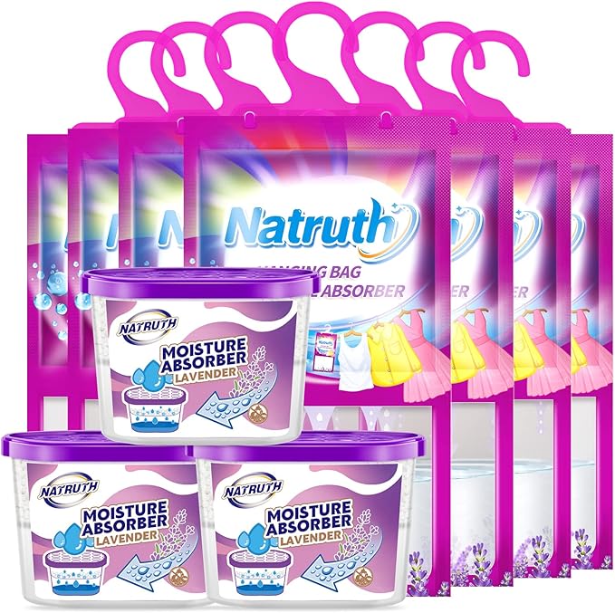 NATRUTH Moisture Absorber 7 HangingPackets（9.8oz*7）+ 3 Portable Boxs, by HOME