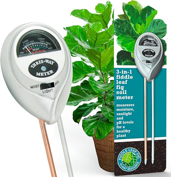 Houseplant Resource Center Fiddle Leaf Fig 3-in-1 Soil Moisture Meter by HouseplantResourceCenter