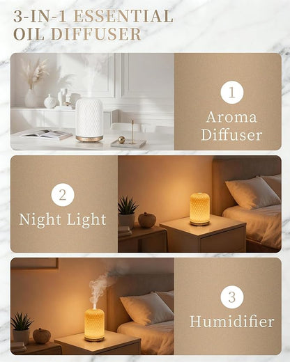 Essential Oil Diffuser, 120ML 2.4MHz Ultrasonic Aromatherapy Diffusers - Image 2