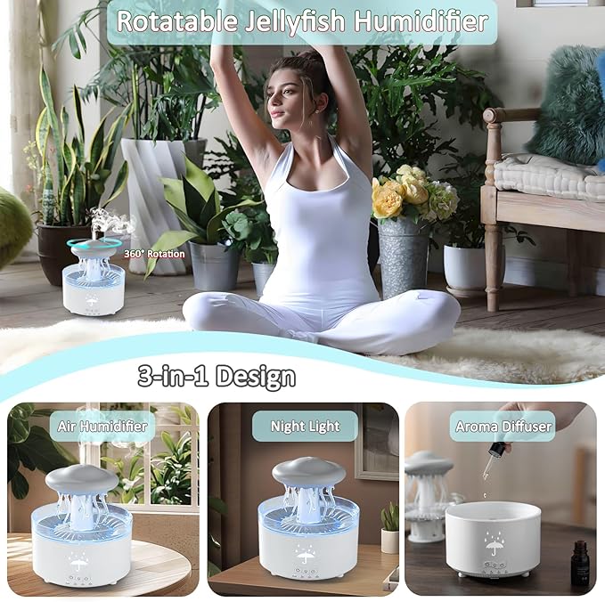 Humidifier for Bedroom, Rotating Umbrella Diffuser - Image 6