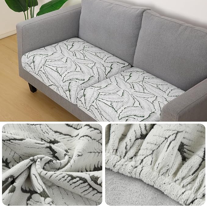 Fuloon Seat Cushion Covers, Stretch Couch Slipcovers Sofa Cushion Protective - Image 2