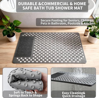 Bath Tub Shower Mat with Soft Shower Foot Scrubber Mat - Image 5