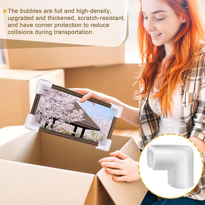 48 Pcs Foam Corner Protectors for Shipping, L-Shaped Edge Guards for TV Moving - Image 4