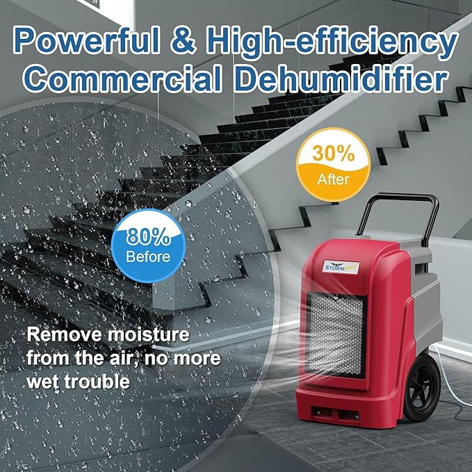 ALORAIR Storm Pro Commercial Dehumidifier 180 PPD, LGR Portable Dehumidifier - Image 4