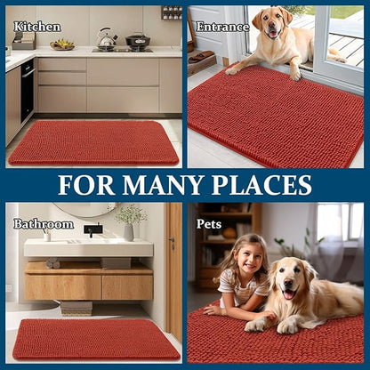 OLANLY Dog Door Mat for Muddy Paws 47x20, Absorbs Moisture and Dirt, Absorbent - Image 8