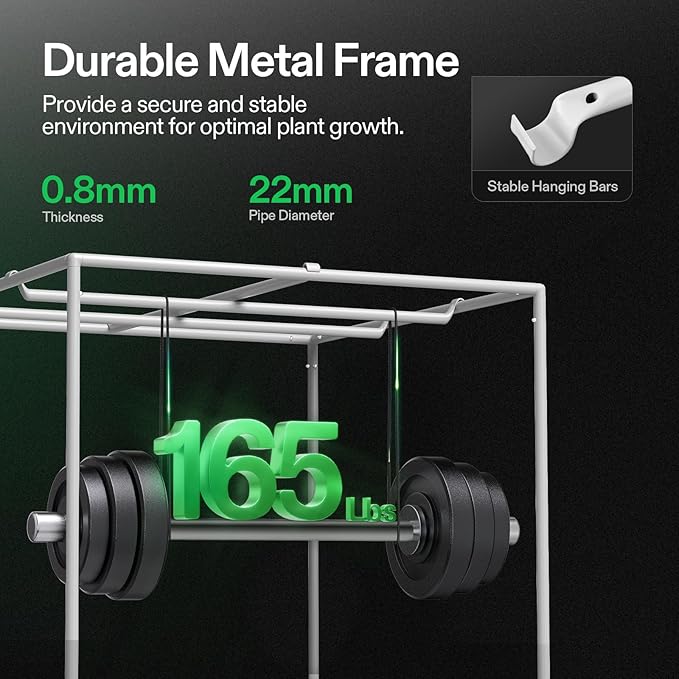 VIVOSUN G448 48"x48"x80" Grow Tent, 4x4 FT Advanced Gray Grow Tent - Image 5