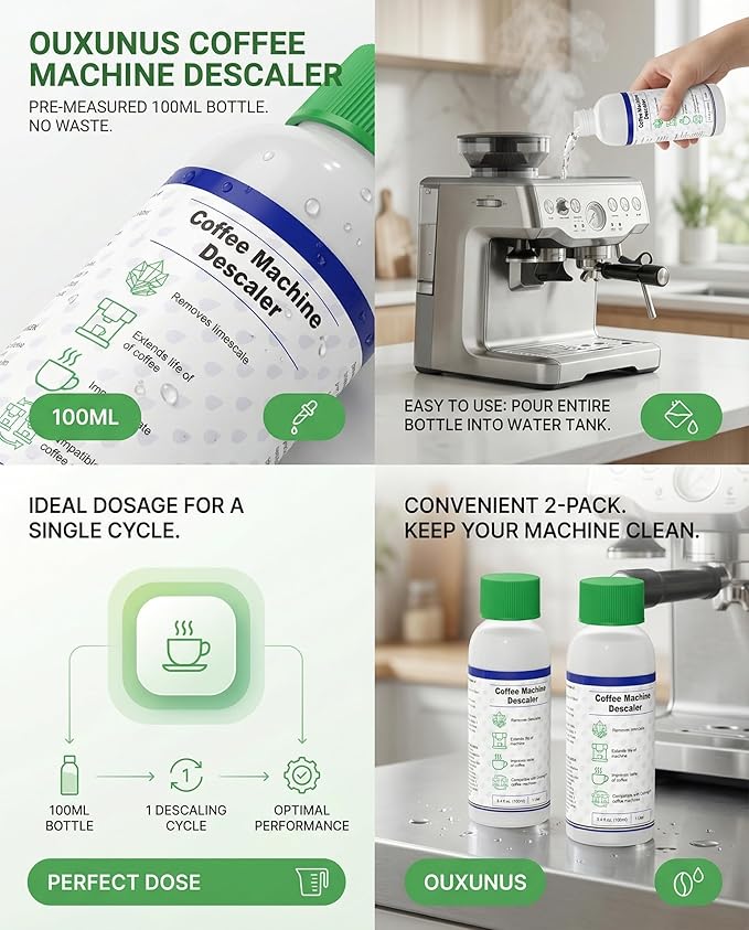 Descaling Kit Compatible with Delonghi Coffee Machines: 2 Full Maintenance - Image 2
