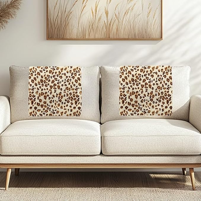 Leopard Couch Headrest Covers Non-Slip Sofa Slipcover - Image 2