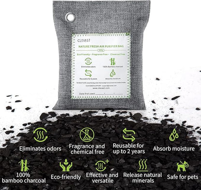 CLEVAST Bamboo Charcoal Air Purifying Bags -, Removes Odors and Moisture - Image 2