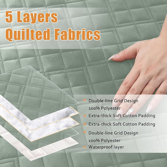 Arfntevss Waterproof Sectional Couch Covers L Shape Washable Velvet Sofa Cover - Image 3