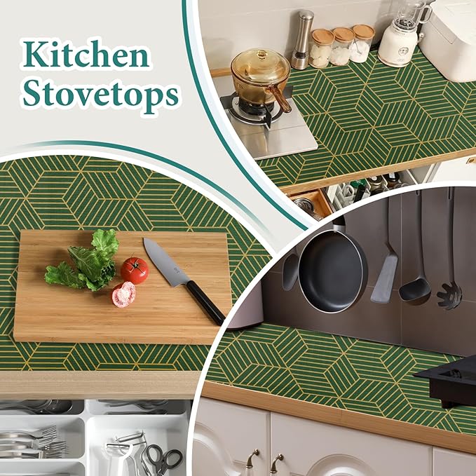 Shelf Liners for Kitchen Cabinets 17.5in x 20FT, Non Adhesive Cabinet Liner - Image 6
