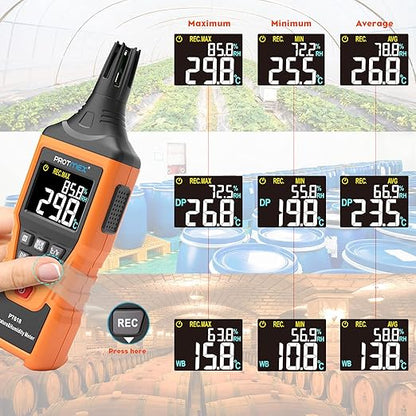Protmex PT618 Temperature Humidity Meter, Thermometer Hygrometer Monitor - Image 4