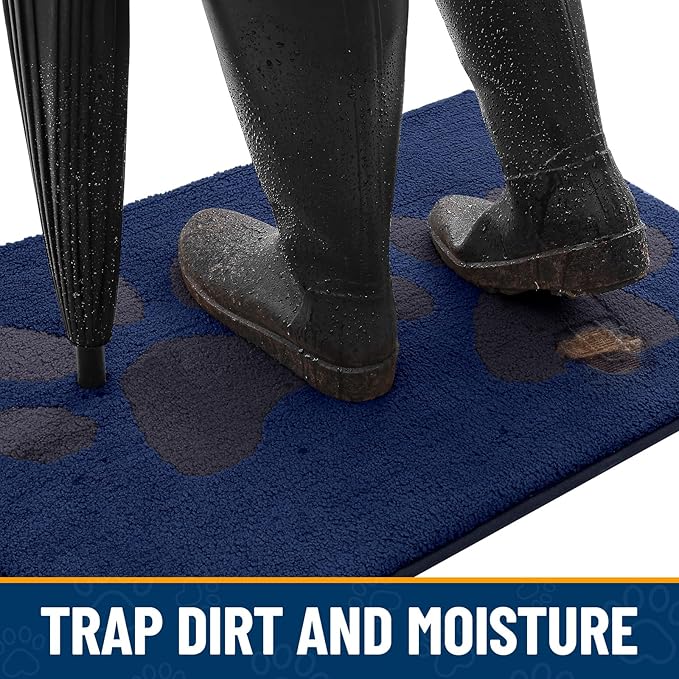 Smiry Dog Door Mat for Muddy Paws, Absorbs Moisture and Dirt, Low-Profile - Image 2