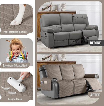 TAOCOCO 100% Waterproof Recliner Cover, Non-Slip Washable Reclining Couch Cover - Image 2