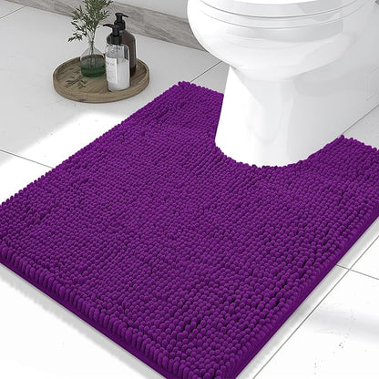 Smiry Luxury Chenille Toilet Rugs U-Shaped 24x20, Soft Absorbent Non-Slip by Smiry