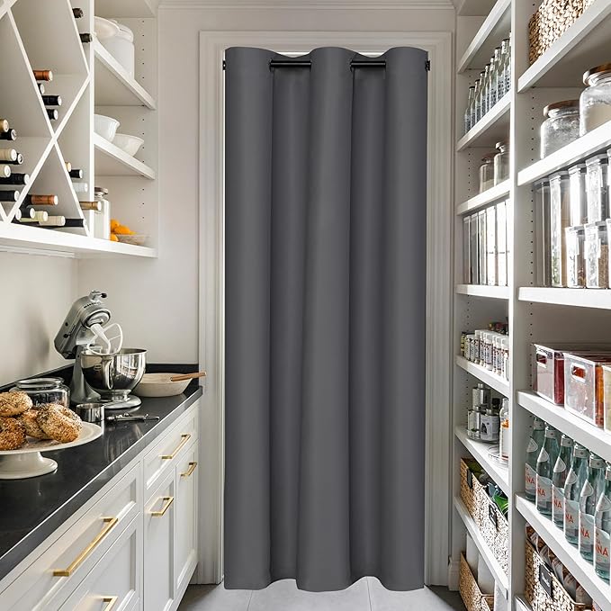 Hiasan Blackout Door Curtains for Doorways Privacy, 34 x 80 Inches, Grommet - Image 4