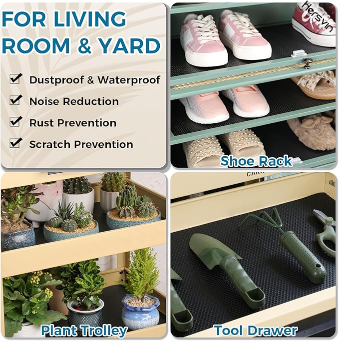 Hersvin Shelf Liners, 20 in x 20 ft Kitchen Drawer Mats, Non-Adhesive EVA - Image 9