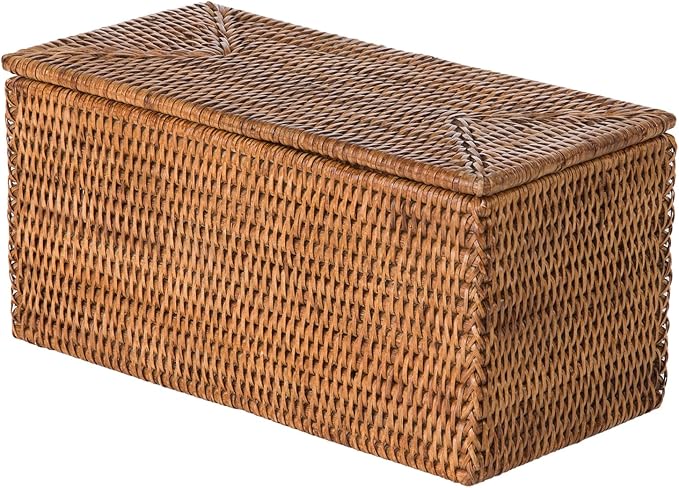 KOUBOO La Jolla Rattan Box, Toilet Roll Storage, Storage Boxes, Rattan Basket by KOUBOO