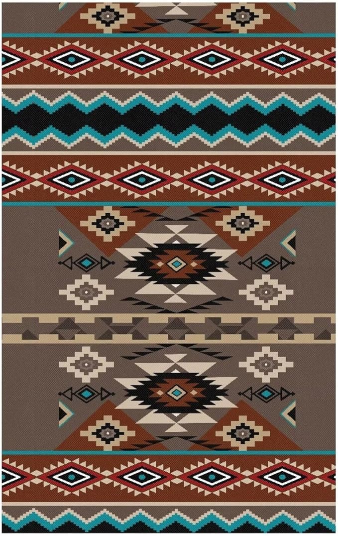 Brown Aztec Headrest Cover for Small Recliner Washable Couch Protective Cover - Image 6