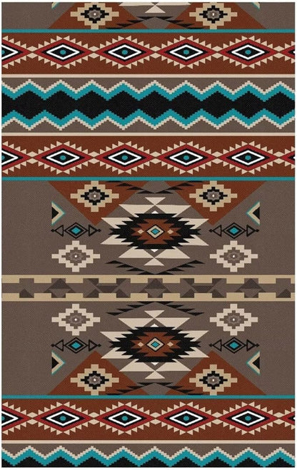 Brown Aztec Headrest Cover for Small Recliner Washable Couch Protective Cover - Image 6