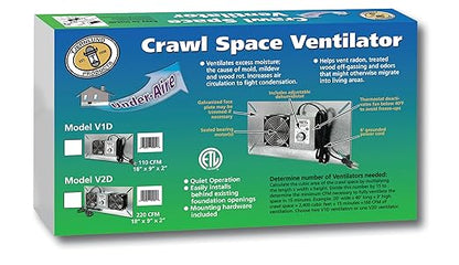 Tjernlund V2D Underaire Crawlspace Ventilator Fan Moisture Reducing 220 CFM - Image 5