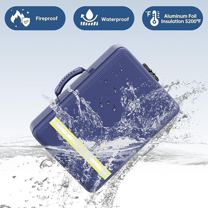 Fireproof Document Bag, Insulated Large Document Box - Image 2