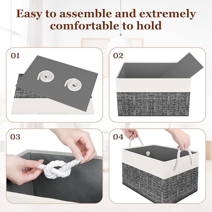Storage Bin, Collapsible Storage Basket - Image 3