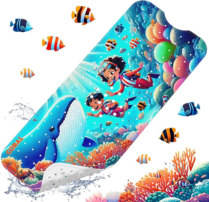 XIYUNTE Baby Bath Mat for Tub Non Slip Kids Bath Mat by XIYUNTE