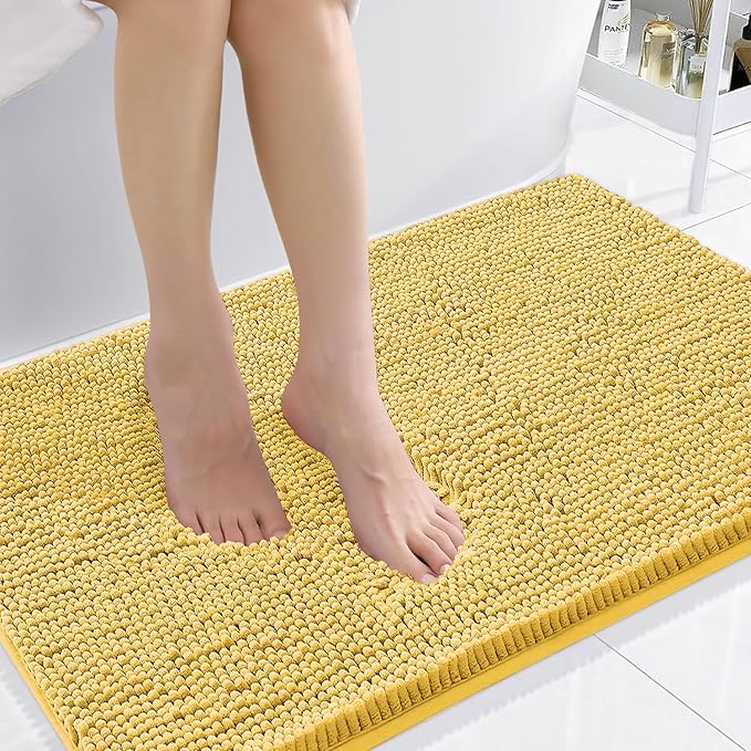 Smiry Luxury Chenille Bathroom Rugs 36x24, Extra Soft and Absorbent Shaggy Bath by Smiry