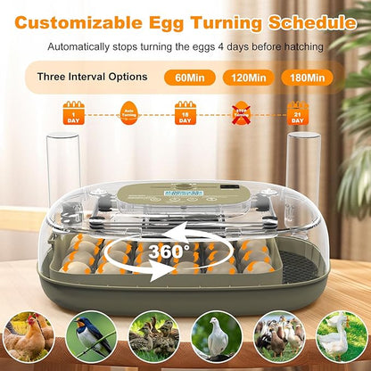 24 Egg Incubators for Hatching, Automatic Egg Turning and Temperature Control - Image 5