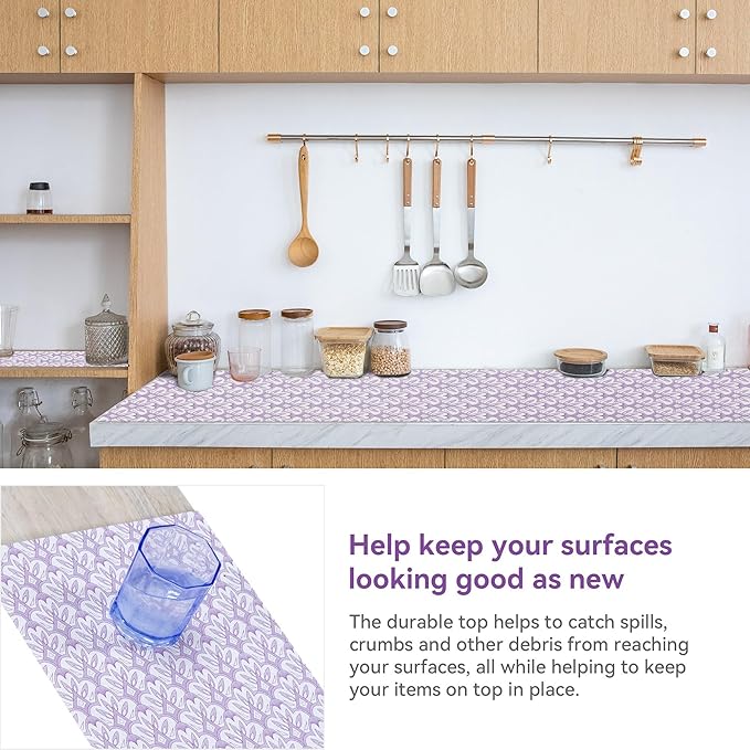 12" W x 120" L Floral Drawer and Shelf Liner - Image 4