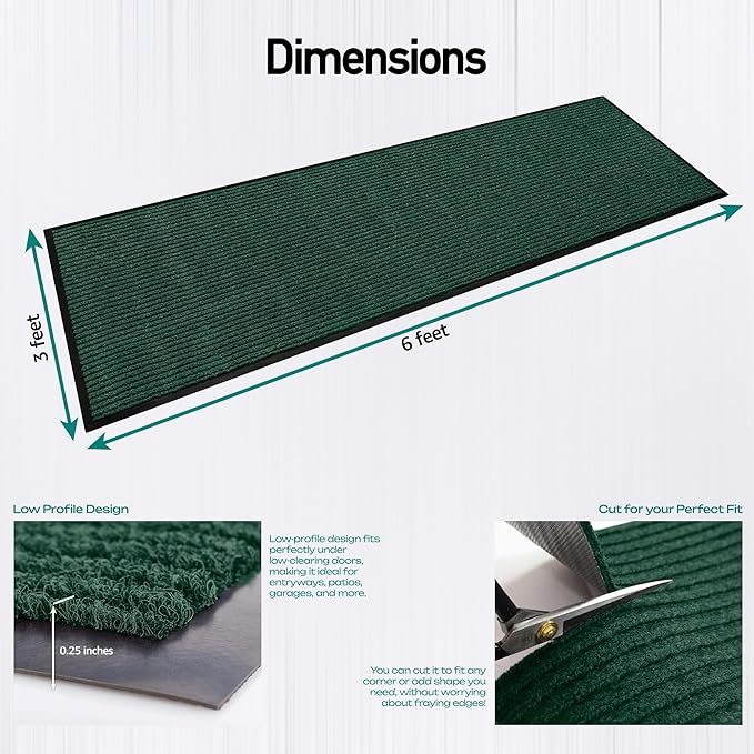 MaxMat® Extra Large Commercial Door Mat, Rubber Border Heavy Duty Door Mat - Image 3