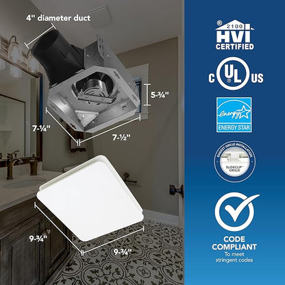 Broan-NuTone Bathroom Exhaust Fan Easy Retrofit without Attic Access, Quiet 1.5 - Image 4
