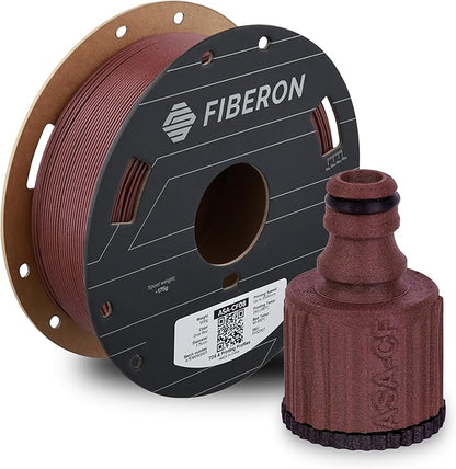 Polymaker Fiberon ASA-CF08 Dark Red Carbon Fiber 3D Printing Filament 1.75mm by Polymaker