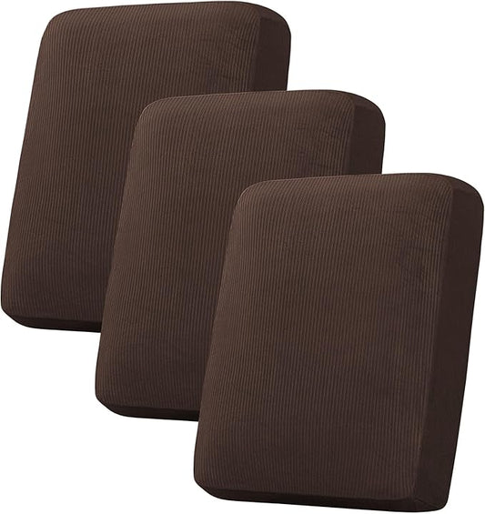 H.VERSAILTEX Velvet Stretch Couch Cushion Cover Plush Cushion Slipcover by HVERSAILTEX