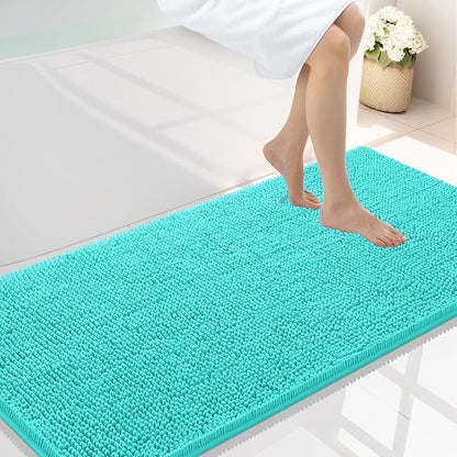 Smiry Luxury Chenille Bathroom Rugs 47x24, Extra Soft and Absorbent Shaggy Bath by Smiry