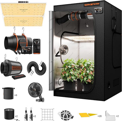 Spider Farmer SF4000 Grow Tent Kit Complete 4x4x6.6ft Samsung LM301H EVO LED by SpiderFarmer