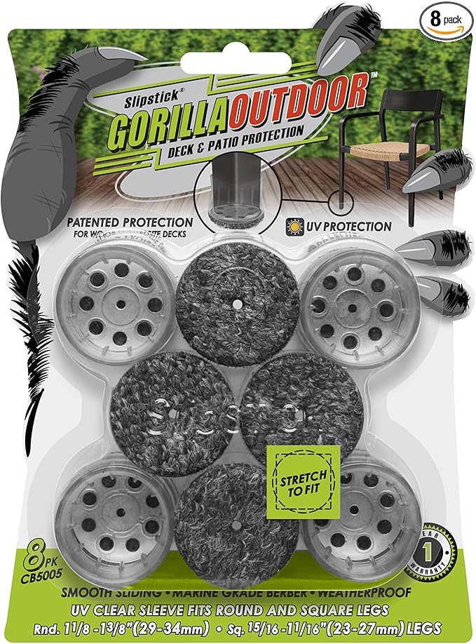 Slipstick GorillaOutdoor Berber Furniture Feet Pads by Slipstick