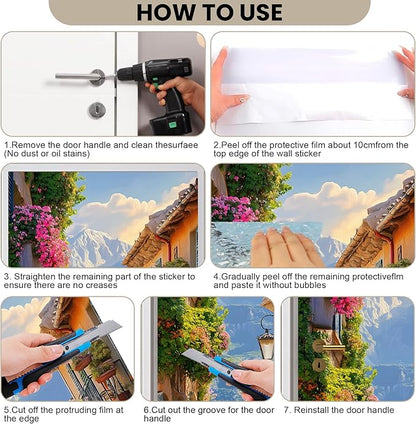 3D Door Decals Stickers, Peel Stick Wall Murals Vinyl Wallpaper Self-Adhesive - Image 5