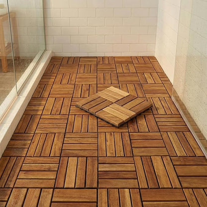 Bare Decor EZ Teak Flooring 12 Slat, 1 Sample Tile - Image 5