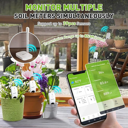 RainPoint 3-in-1 APP Remote Monitoring WiFi Soil Moisture Meter - Image 8